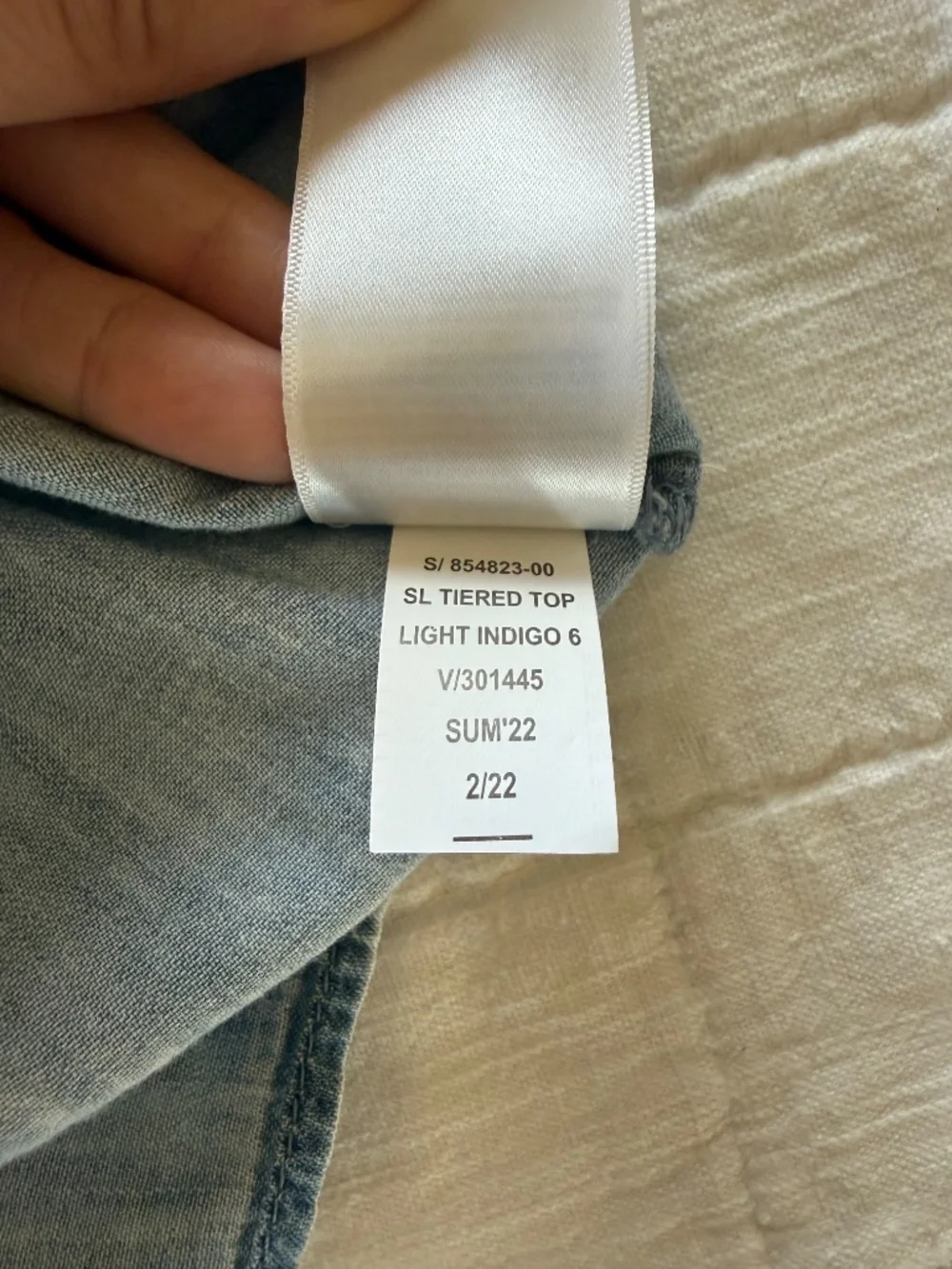 GAP Denim Tiered Top